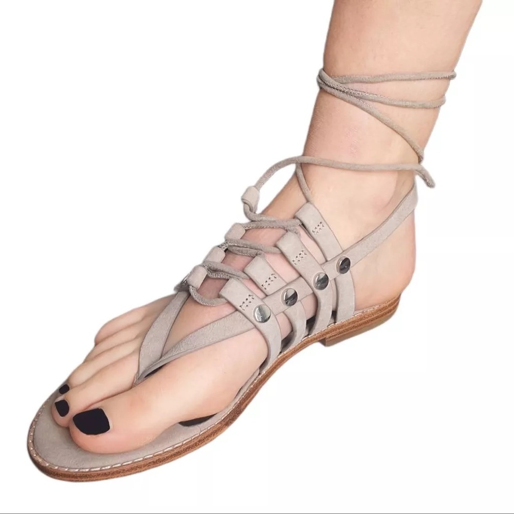 Rebecca Minkoff Evonne Lace Up Suede Sandals- 10